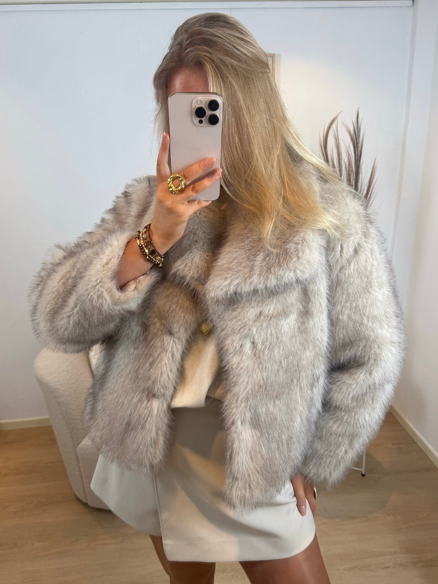 Beige Fur Coat