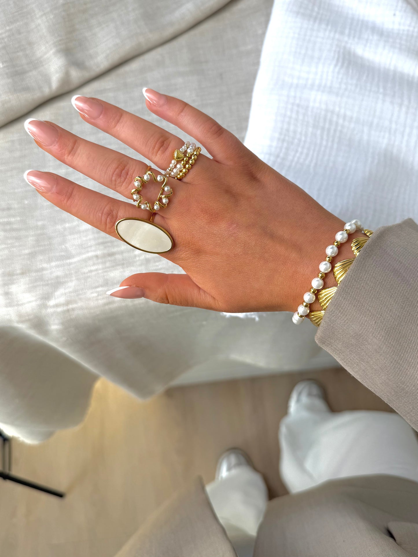 Pearl Twist Ring