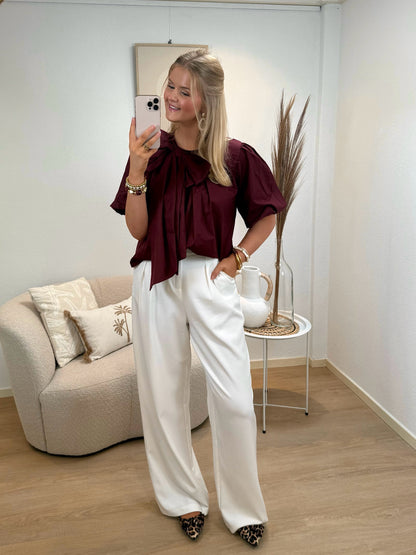 Burgundy Bow Top
