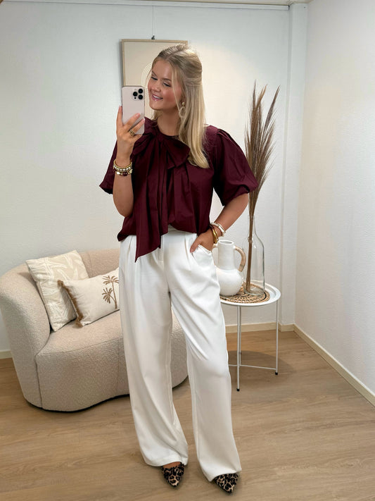 Burgundy Bow Top