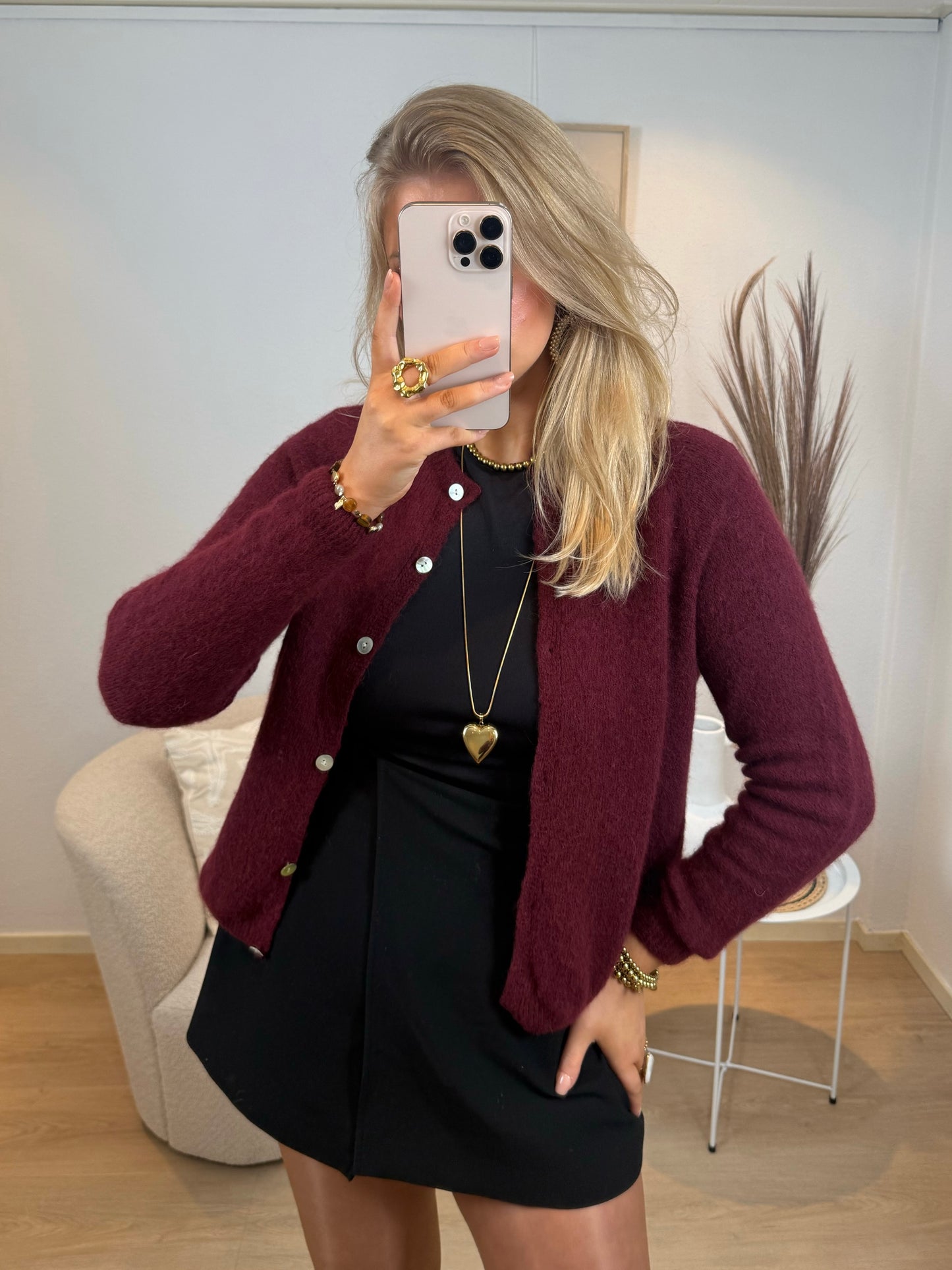 Burgundy Cardigan