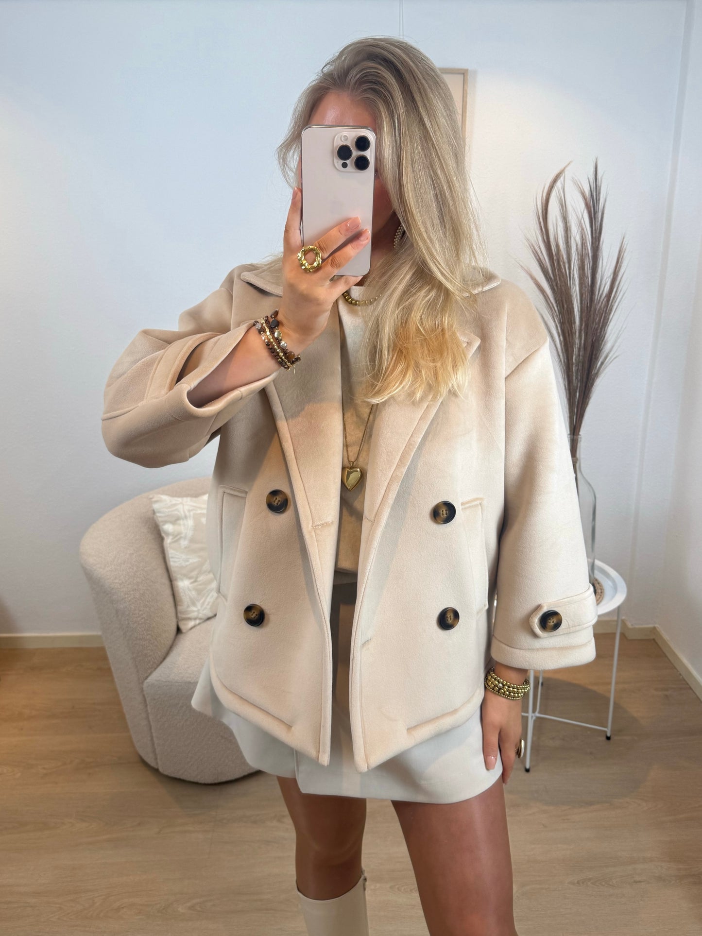 Beige Fleece Jacket