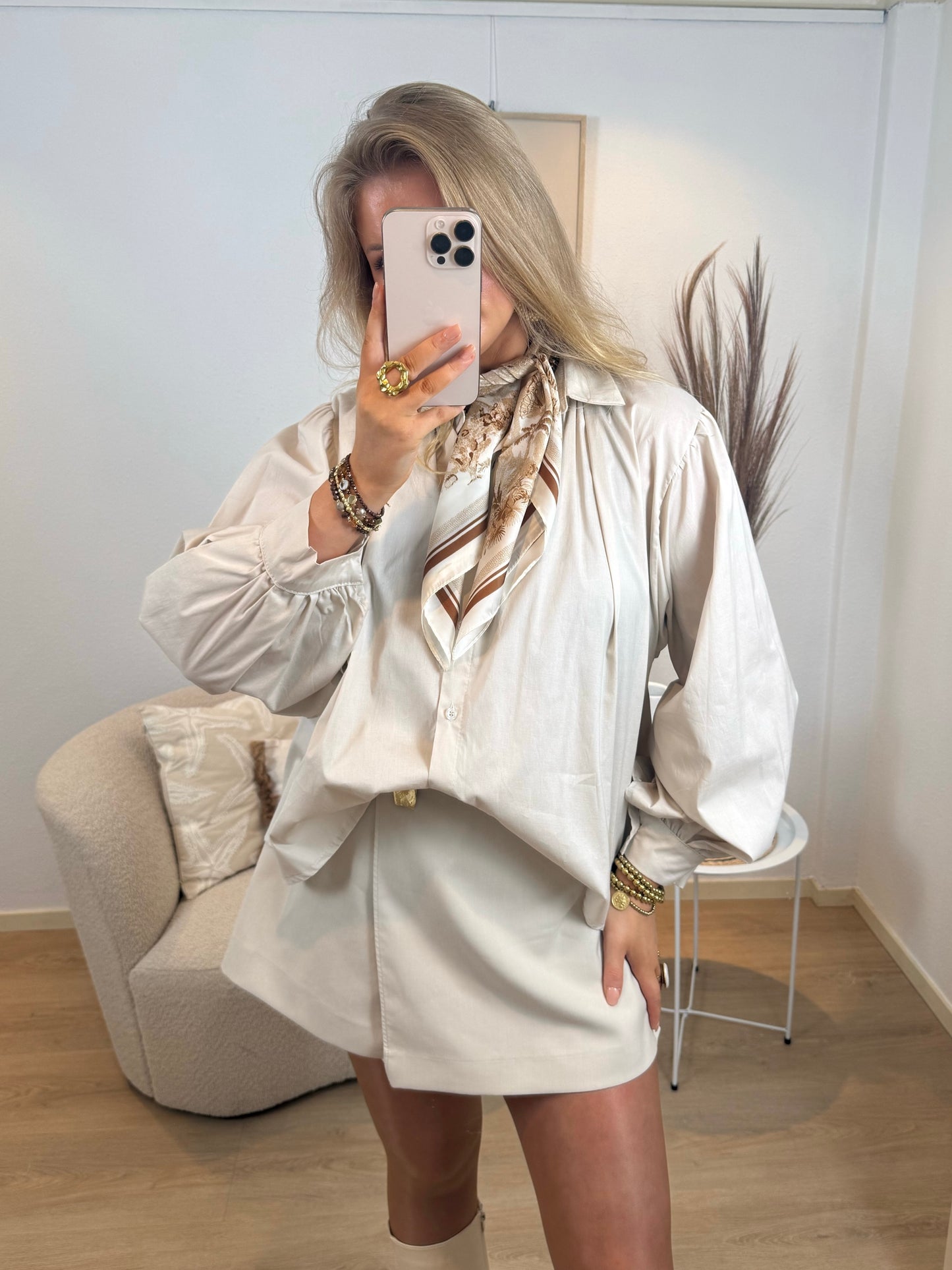 Timeless Oversized Blouse Beige