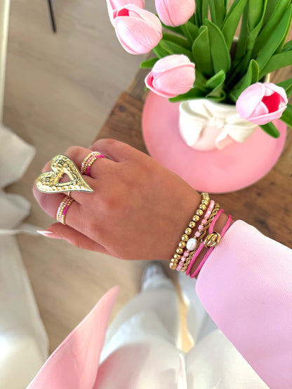 Sunset Twist Pink Armband