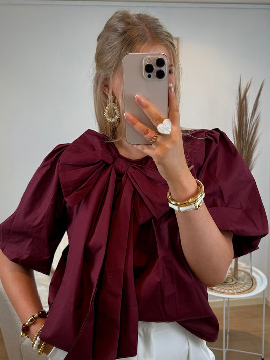 Burgundy Bow Top