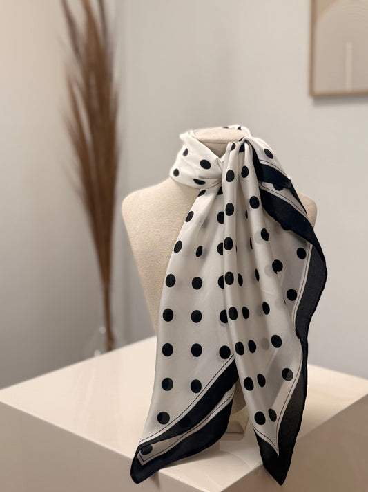 Polkadot Satin Scarf