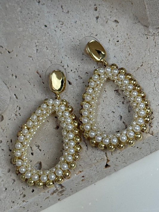 Aurora White Earrings