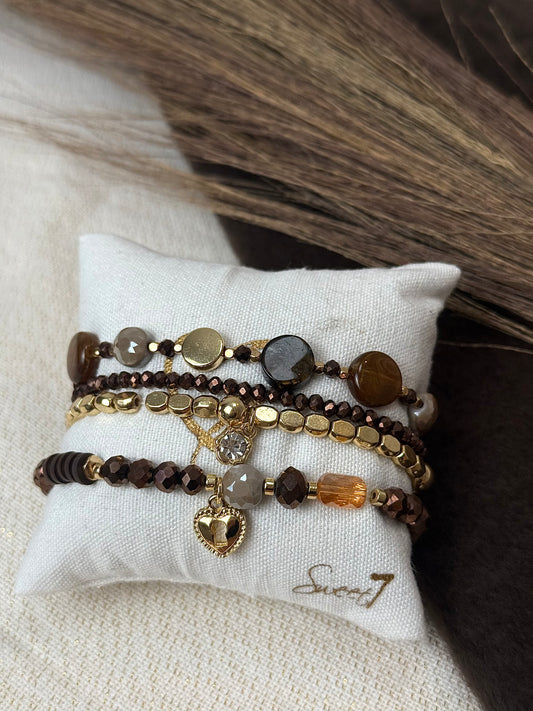 Brown Bracelet Set