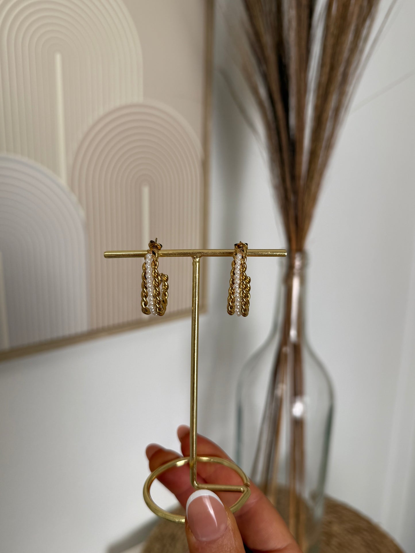 Twist & Pearl Oorbellen