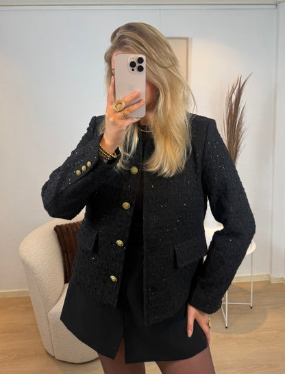 Sparkle Tweede Blazer Black