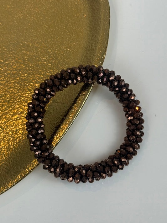 Sparkle Twist Armband Choco Brown