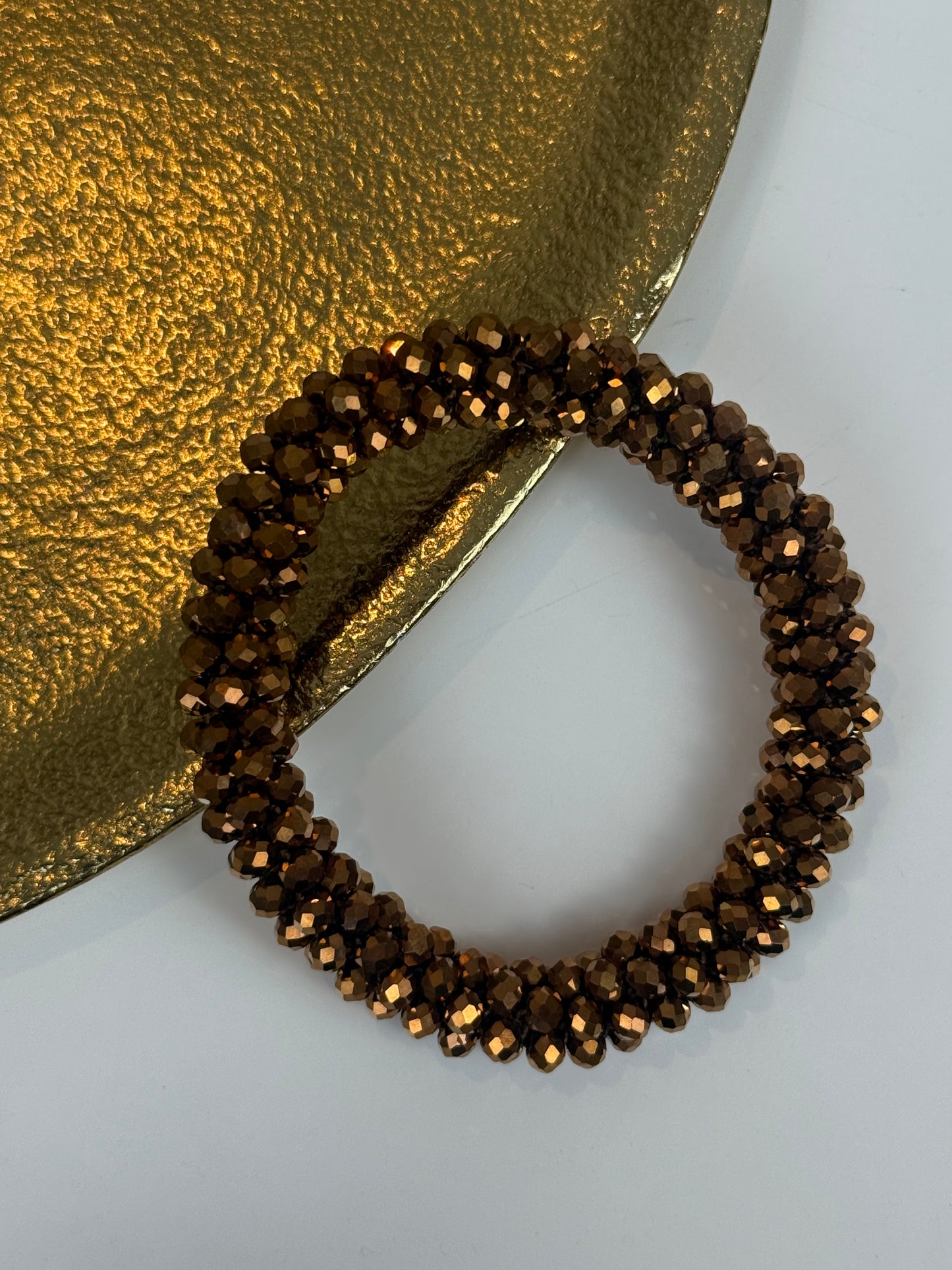 Sparkle Twist Armband Brown