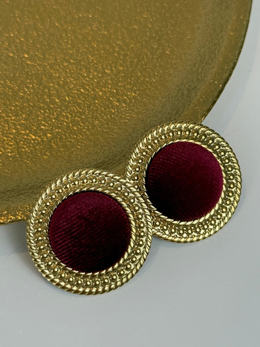 Velvet Charm Earrings Red