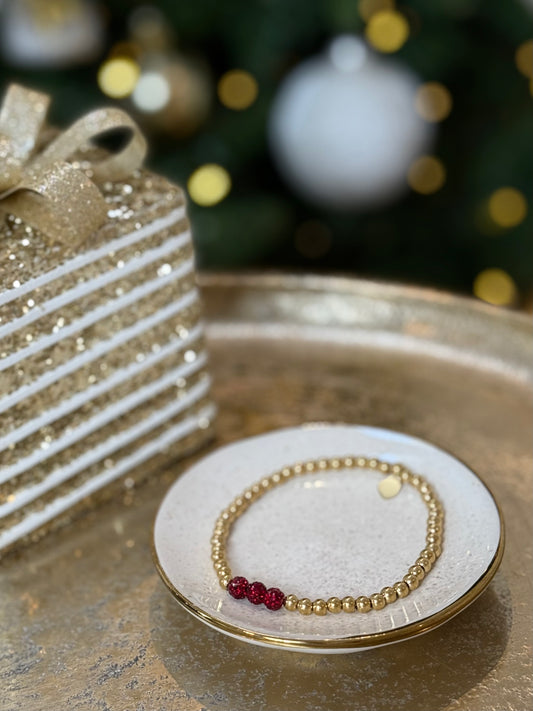 Sparkly Bubble Armband Red