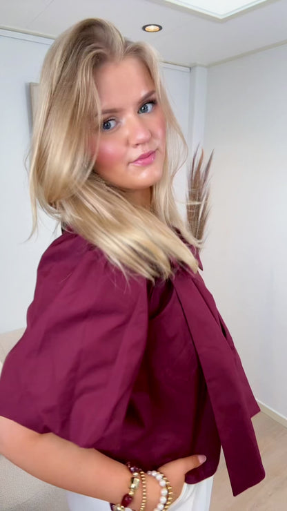 Burgundy Bow Top