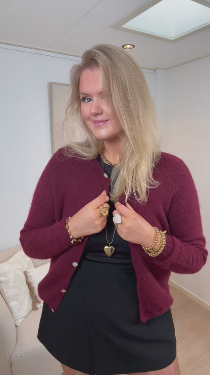 Burgundy Cardigan