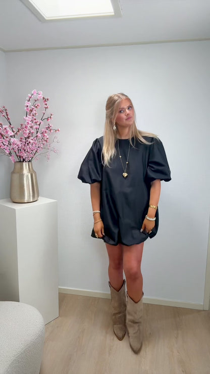 Noir Puff Dress