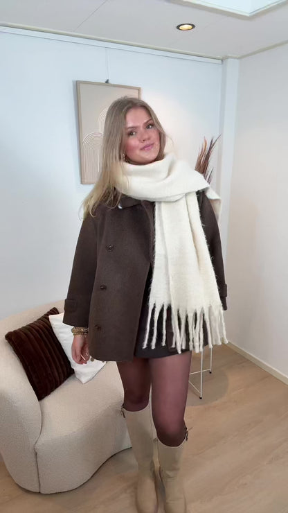 Wool Touch Jacket Brown